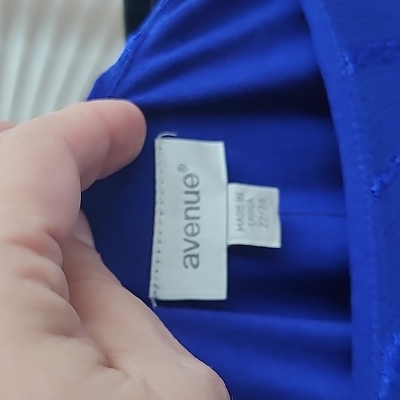 Plus size blue sheer blouse - Picture 7 of 7